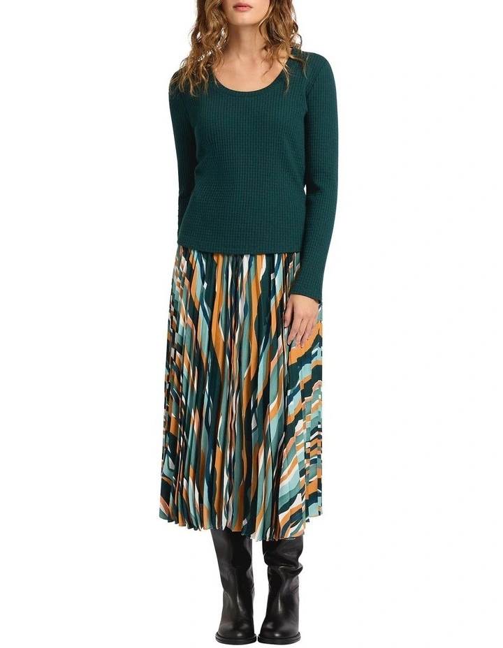 Boom Clap Textured Top in Emerald image 1