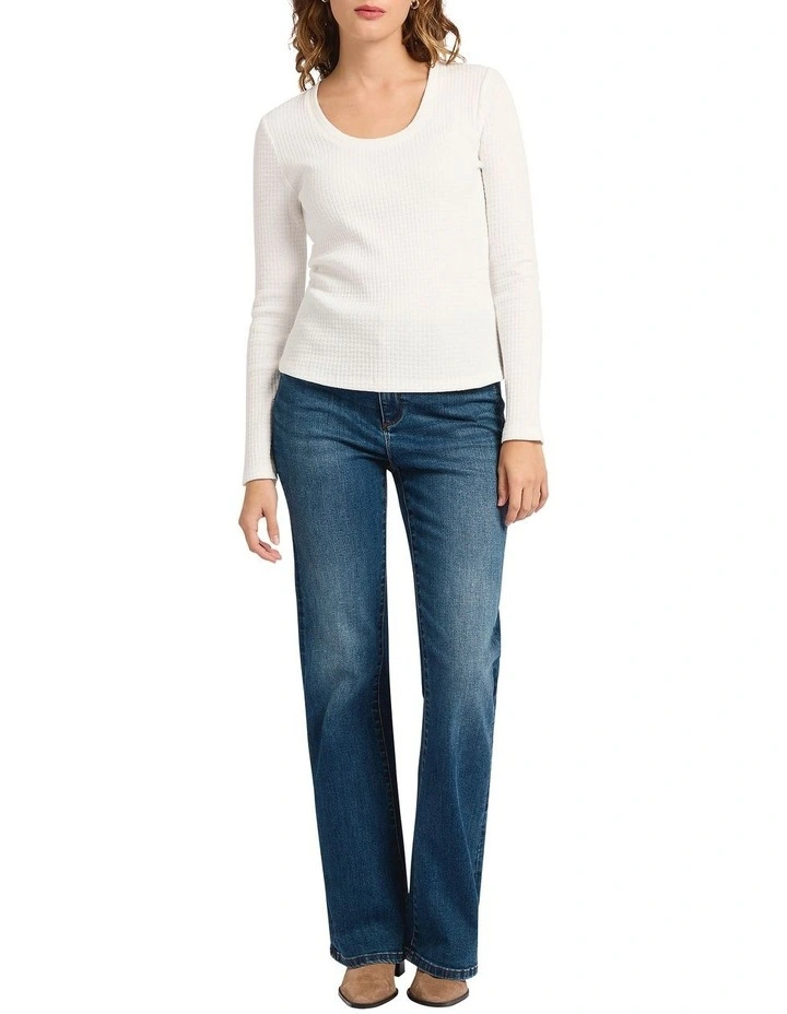 Boom Clap Textured Top in Ivory image 1