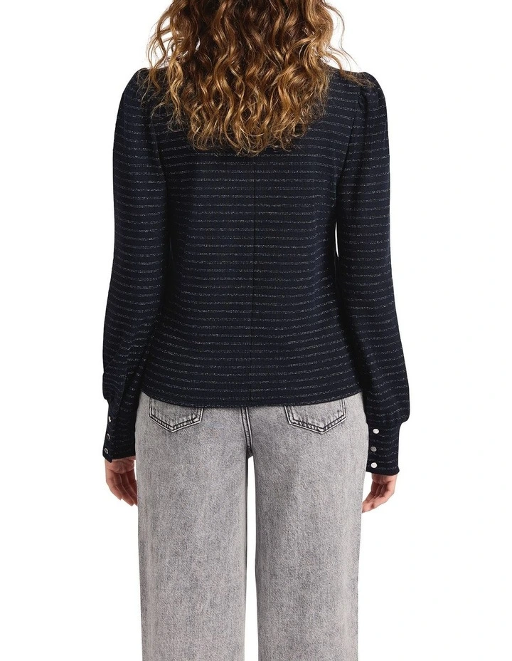 Dream Glow Stripe Top in Navy Stripe image 2