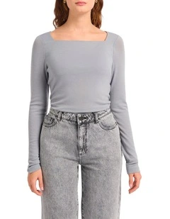 The Dream Babywool Top in Alloy Grey