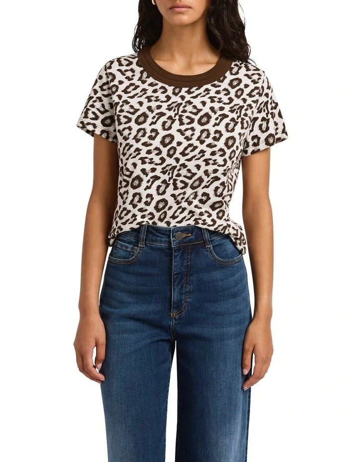 Wild Out Tee in Ivory Multi image 1