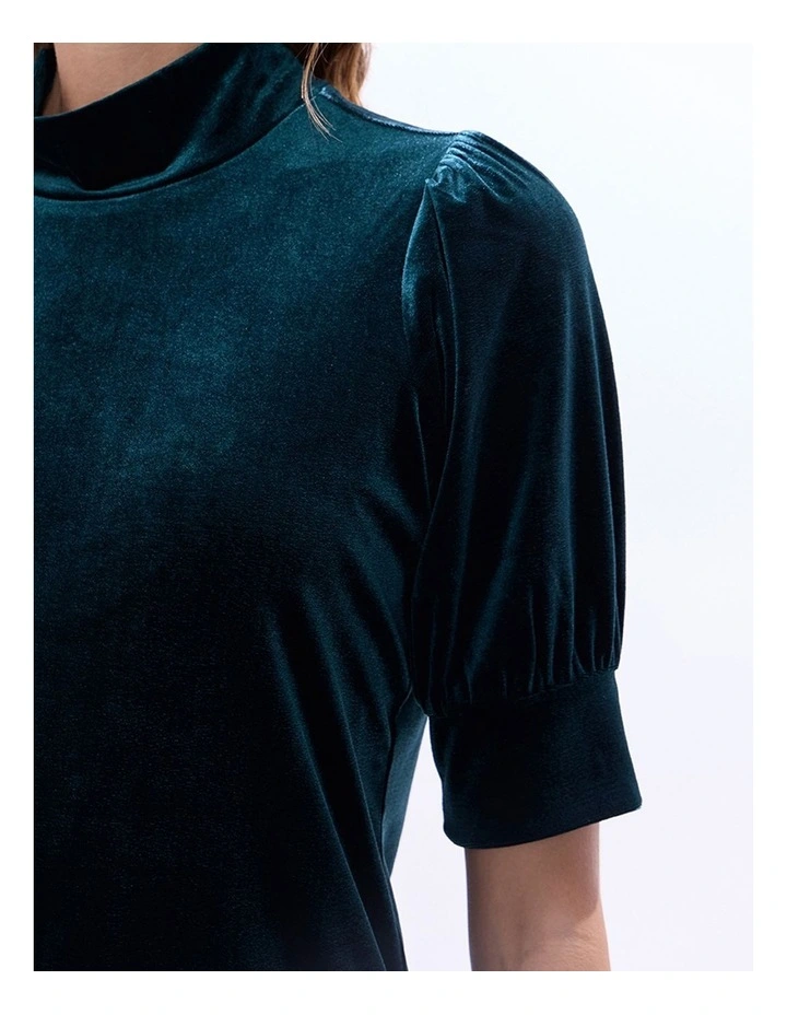 Vanessa Velvet Top in Deep Forest image 3