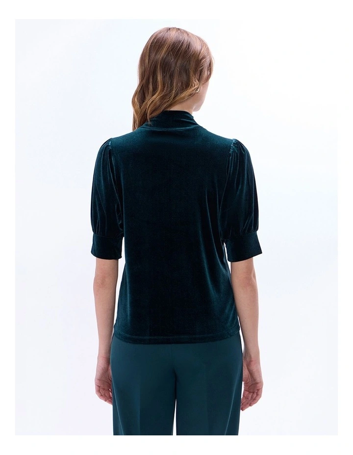 Vanessa Velvet Top in Deep Forest image 4