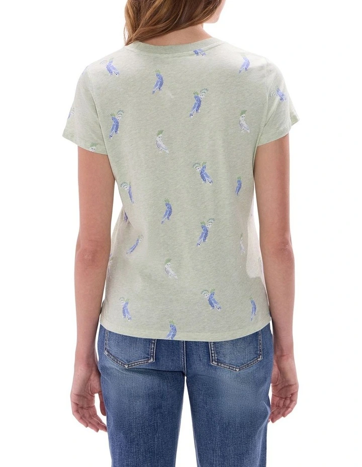 Peck-Tacular Tee in Green Multi image 4