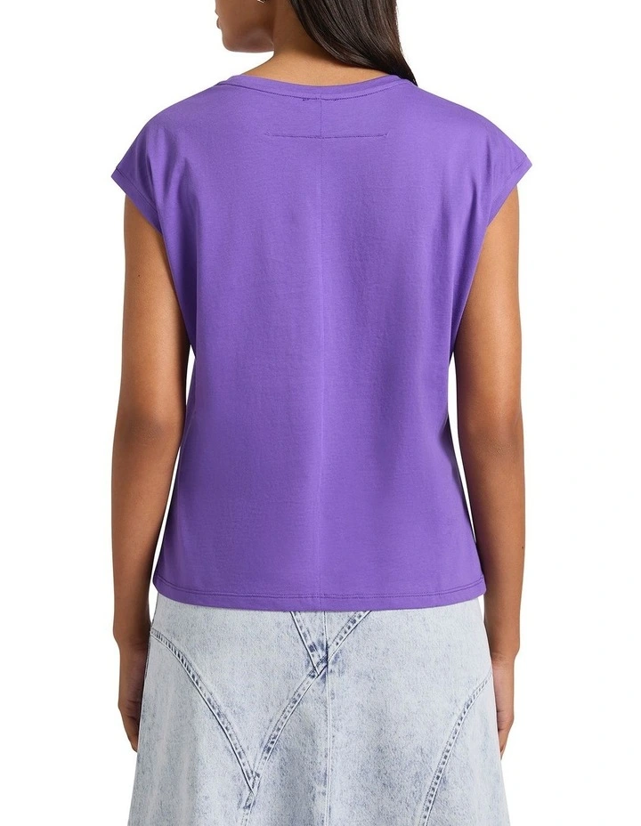 Martie Mercerised Cotton Tee in Secrets image 3