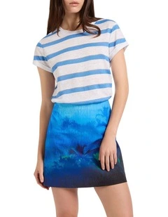 Cecillia Stripe Tee in Blue Stripe