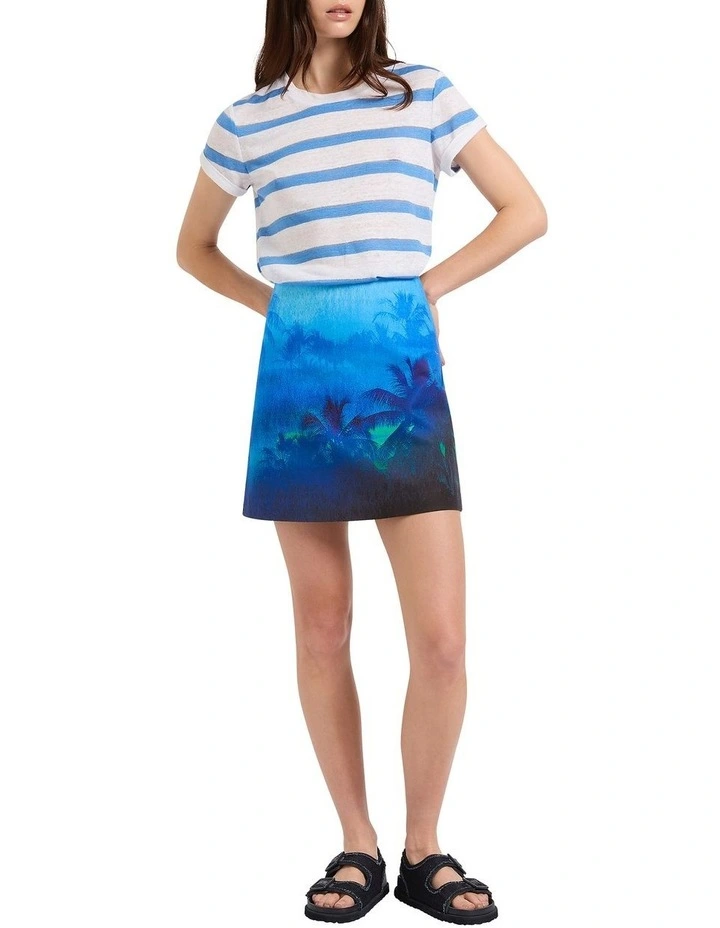 Cecillia Stripe Tee in Blue Stripe image 3