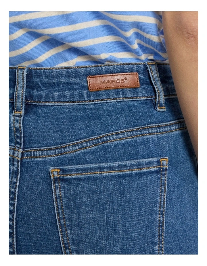 Dallas Bootleg Crop Jean Blue in Harbour Blue image 4