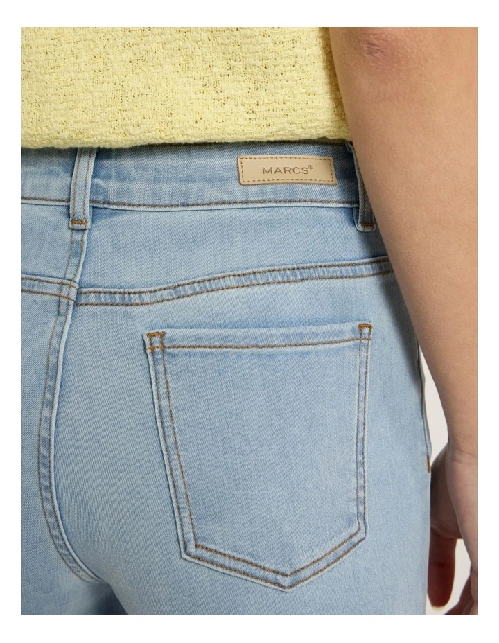 Girlfriend Straight Leg Jean in Boat Blue image 3