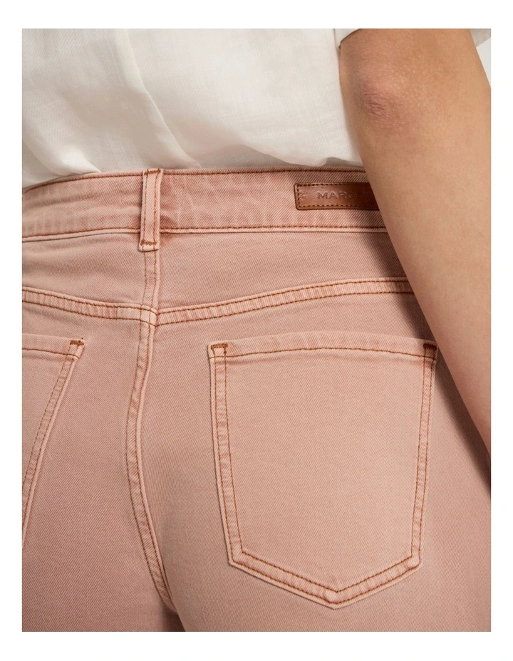 Christie Wide Leg Crop Jean in Rosewood image 4
