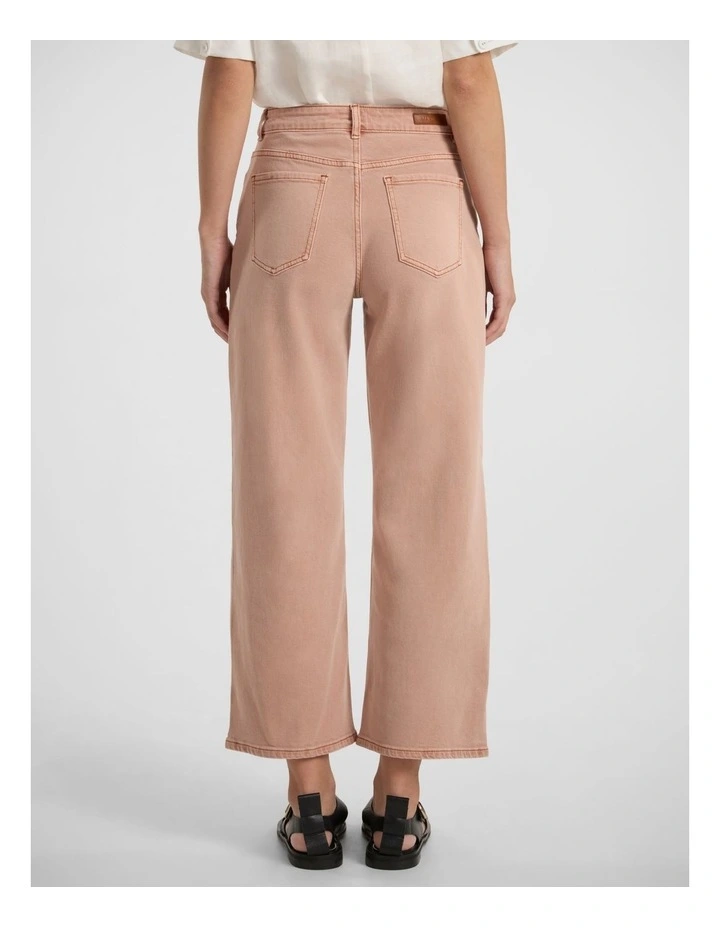 Christie Wide Leg Crop Jean in Rosewood image 5