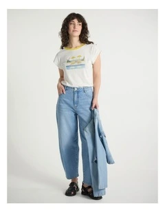 Niall Barrel Leg Jean in Burleigh Blue