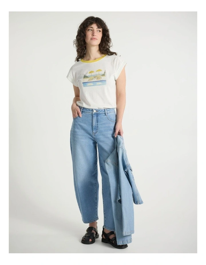 Niall Barrel Leg Jean in Burleigh Blue image 1