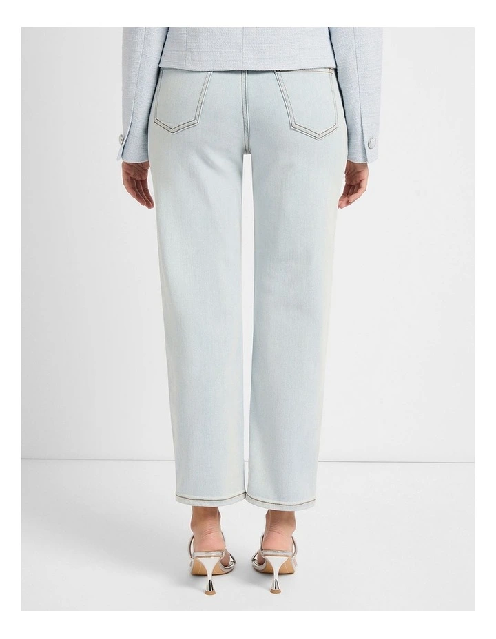 Girlfriend Straight Leg Jean in Paley Blue image 3