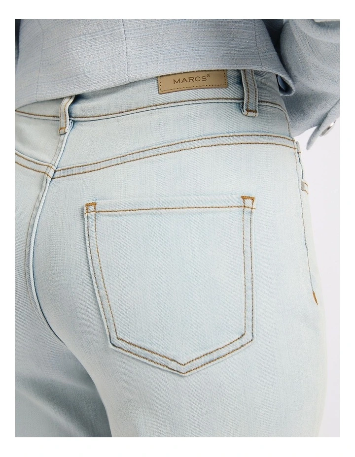 Girlfriend Straight Leg Jean in Paley Blue image 4