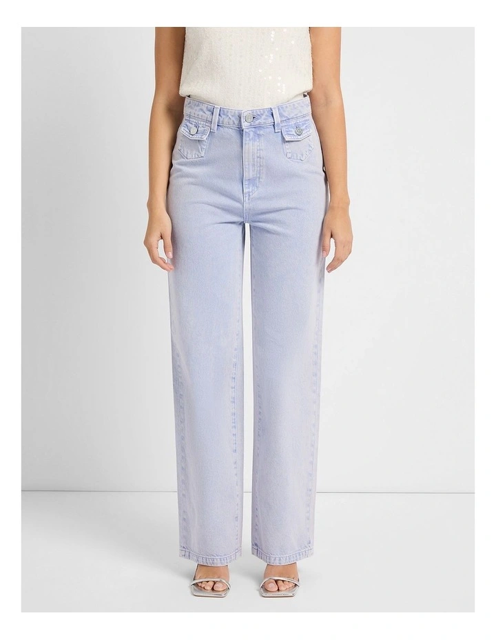 Gwyneth Straight Leg Jean in Periwinkle image 1