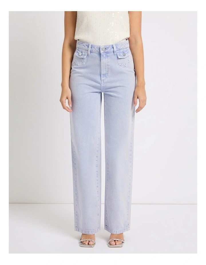 Gwyneth Straight Leg Jean in Periwinkle image 2