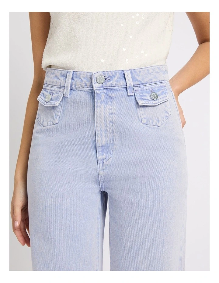 Gwyneth Straight Leg Jean in Periwinkle image 4