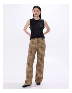 Spot To The Top Jeans in Brown Multi