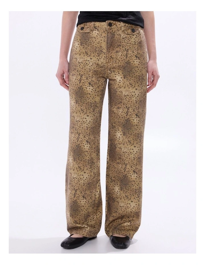 Spot To The Top Jeans in Brown Multi image 2