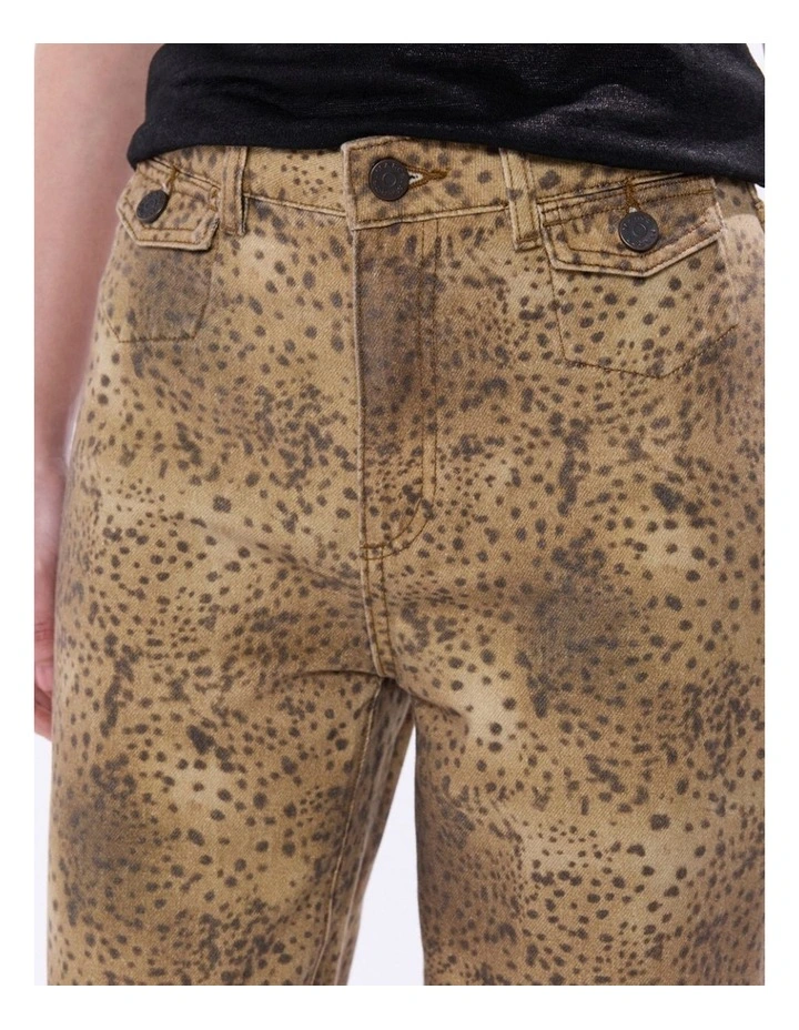 Spot To The Top Jeans in Brown Multi image 3