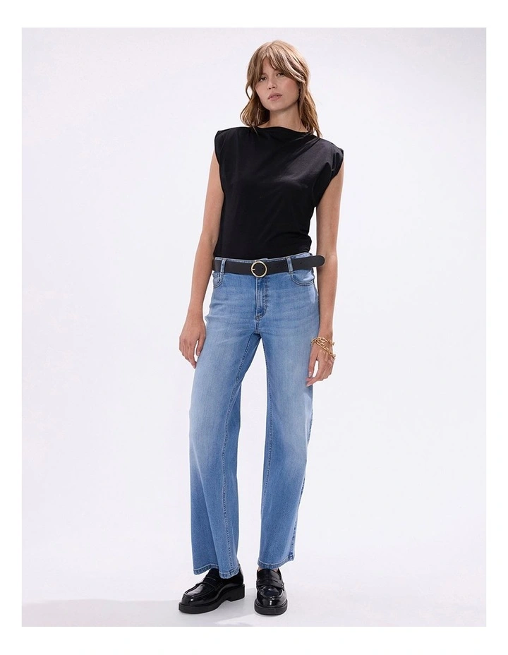 Andy Straight Leg Jean in Crete Blue image 1