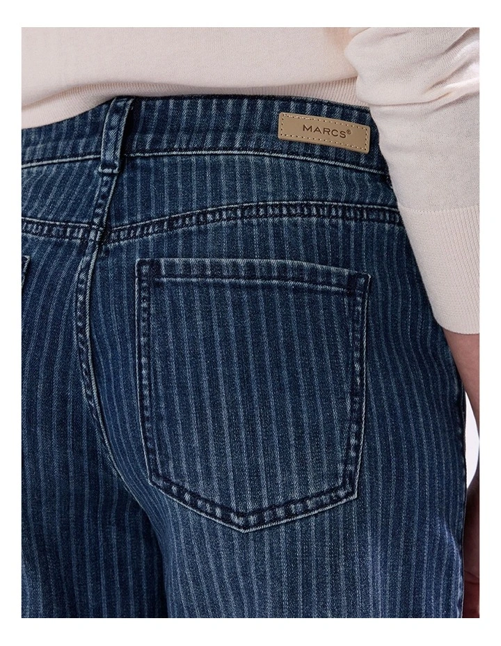 Molly Pinstripe Jean in Blue Stripe image 2