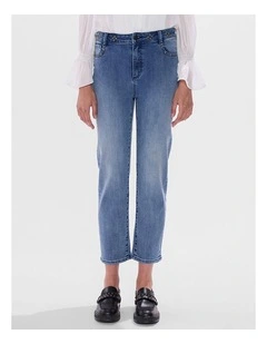 Mary Studded Jean in Han Blue
