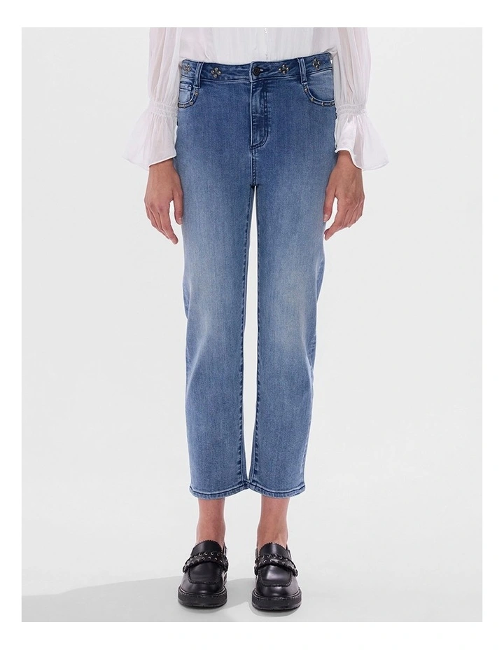 Mary Studded Jean in Han Blue image 1