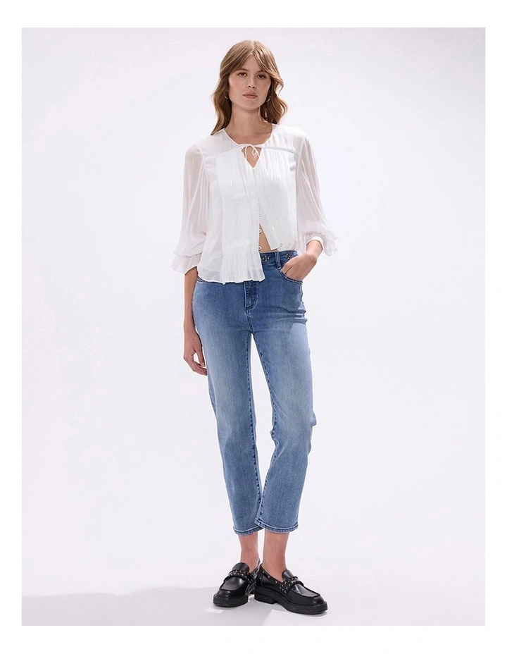 Mary Studded Jean in Han Blue image 1