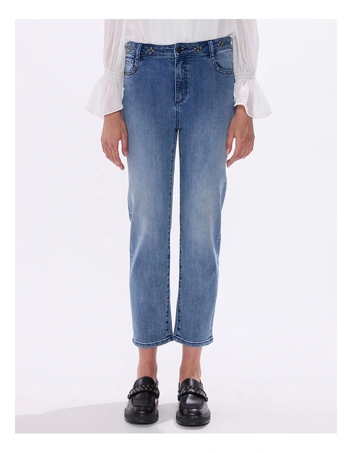 Mary Studded Jean in Han Blue image 2