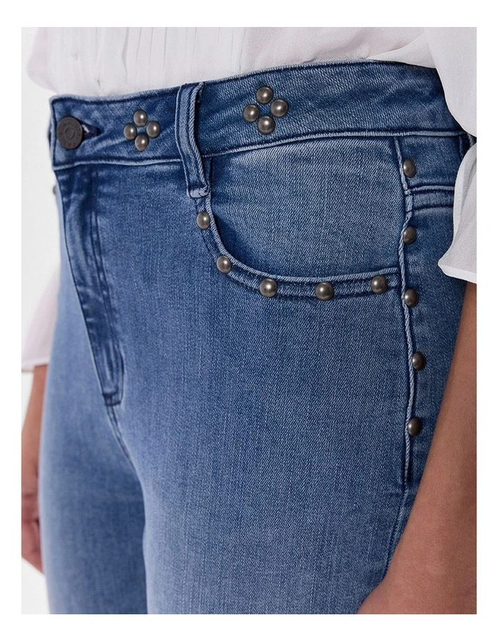 Mary Studded Jean in Han Blue image 4