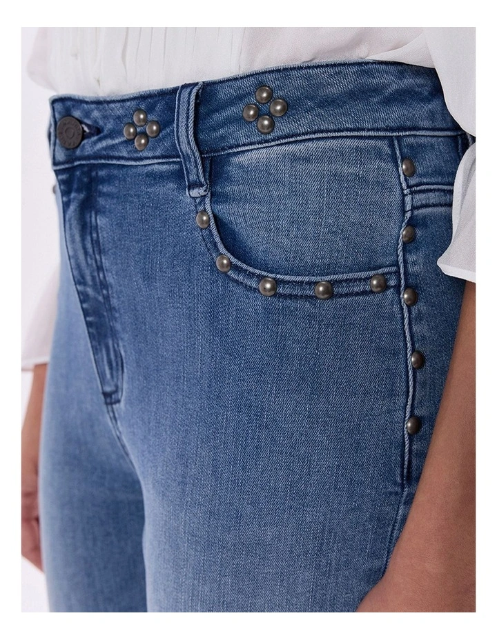 Mary Studded Jean in Han Blue image 4