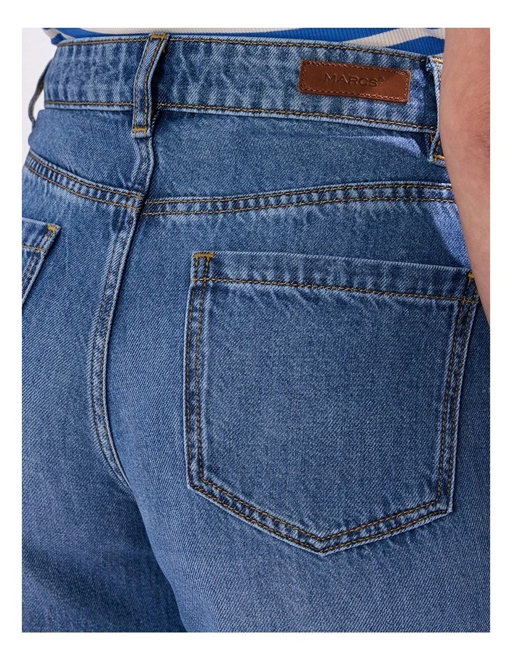 Flora Low Rise Wide Leg Jean in Sicily Blue image 3