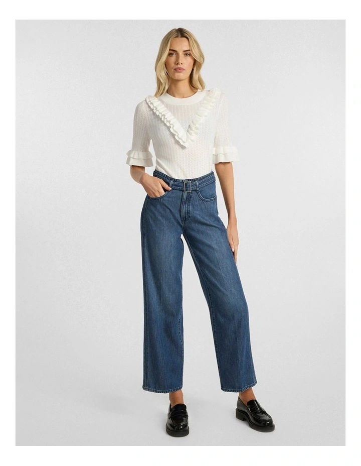 Paolo Wide Leg Jean in Mid Wash image 2