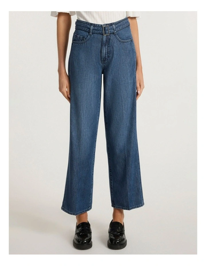 Paolo Wide Leg Jean in Mid Wash image 2