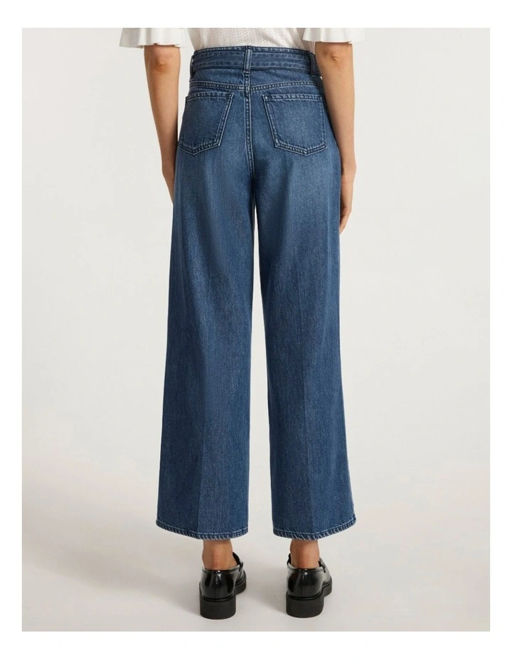 Paolo Wide Leg Jean in Mid Wash image 5