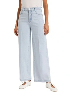 Emma Wide Leg Jean in Snow Wash
