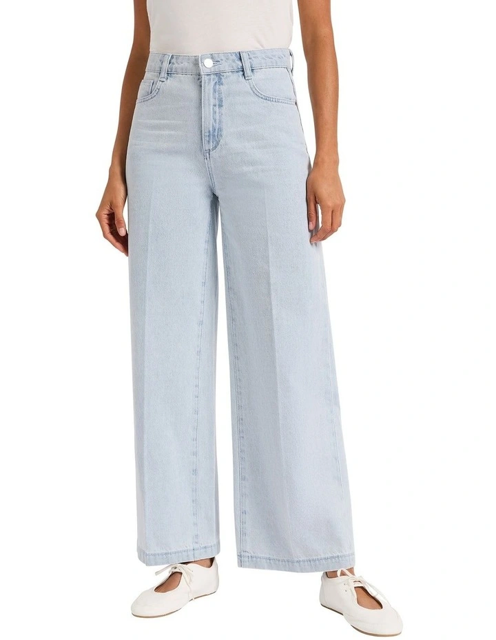 Emma Wide Leg Jean in Snow Wash image 1