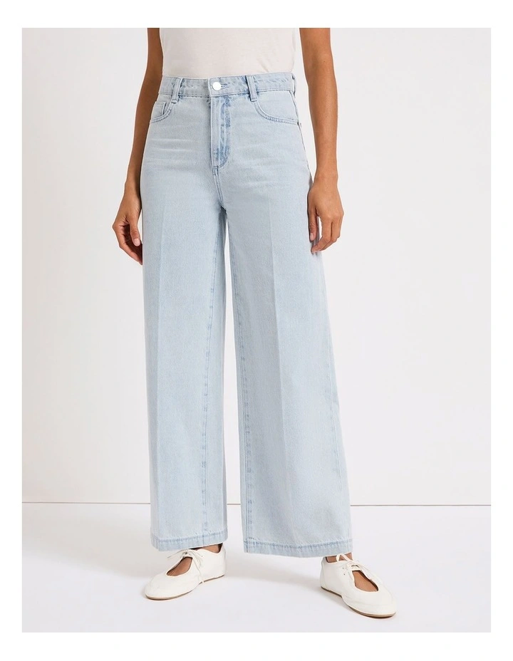 Emma Wide Leg Jean in Snow Wash image 2