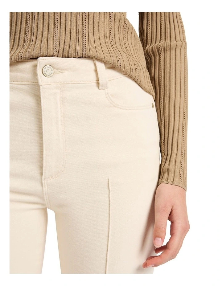 Eliza Bootleg Jean in Ivory image 4