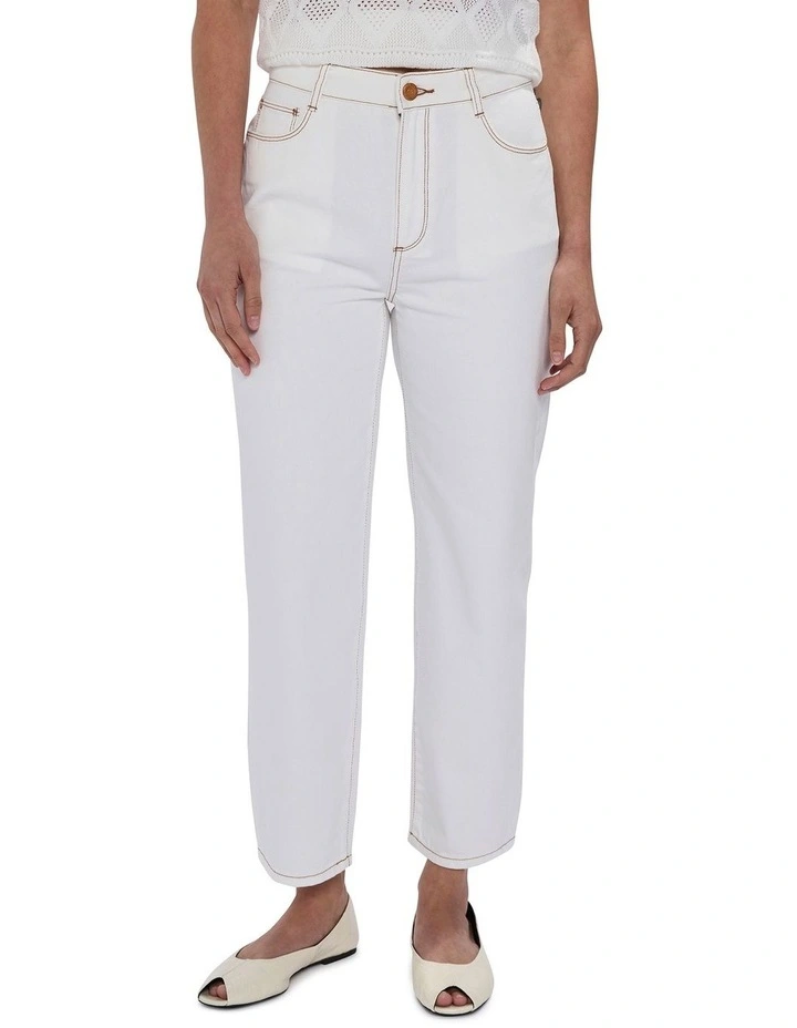 Momo Mum Jean in Ivory image 2