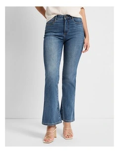 Tess Two Tone Flare Jean in Californian Blue