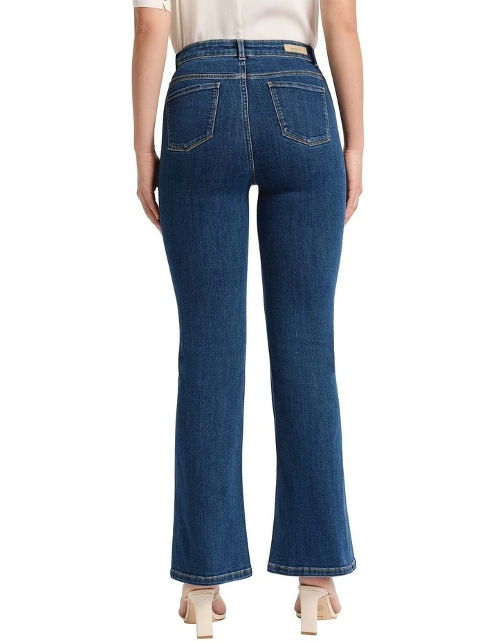Tess Two Tone Flare Jean in Californian Blue image 2