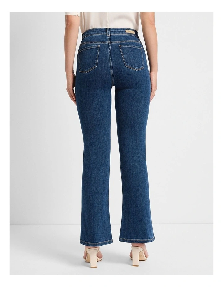 Tess Two Tone Flare Jean in Californian Blue image 3