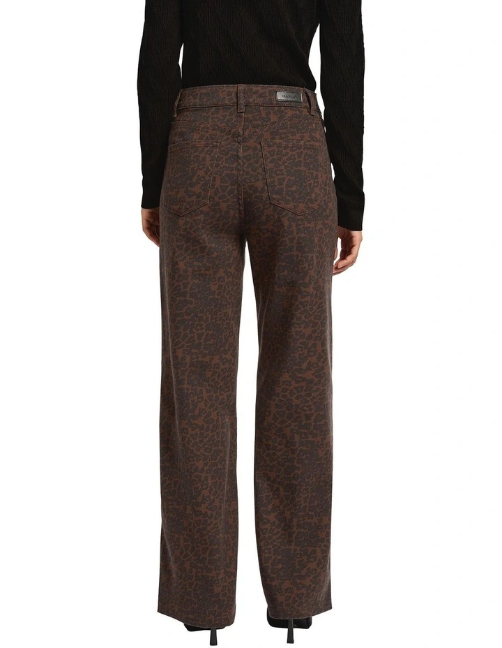Maya Wide Leg Jean in Leopard image 4