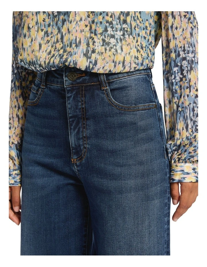 Maya Wide Leg Jean in Chelsea Blue image 3