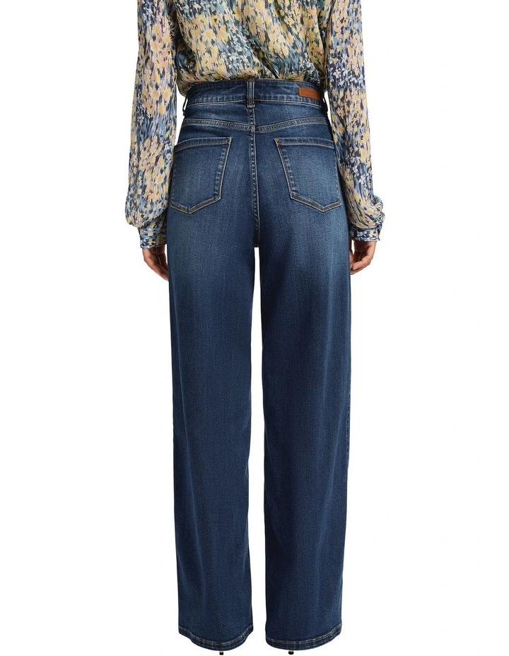 Maya Wide Leg Jean in Chelsea Blue image 4