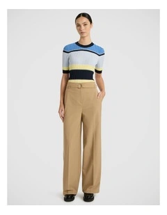 Derby Wide Leg Pant in Tan