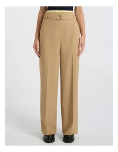 Derby Wide Leg Pant in Tan